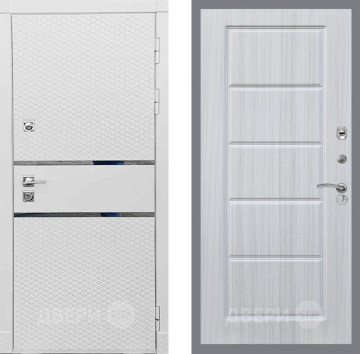 Входная металлическая Дверь Рекс (REX) 15 Силк Сноу FL-39 Сандал белый в Зарайске