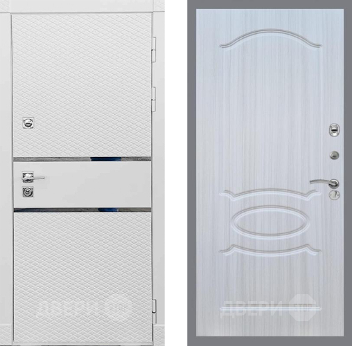 Входная металлическая Дверь Рекс (REX) 15 Силк Сноу FL-128 Сандал белый в Зарайске