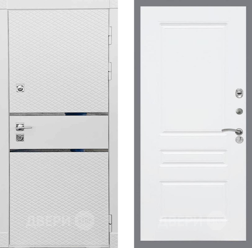 Входная металлическая Дверь Рекс (REX) 15 Силк Сноу FL-243 Силк Сноу в Зарайске