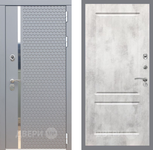 Входная металлическая Дверь Рекс (REX) 24 FL-117 Бетон светлый в Зарайске