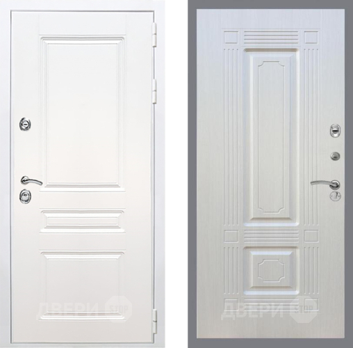 Входная металлическая Дверь Рекс (REX) Премиум-н Силк Сноу FL-2 Лиственница беж в Зарайске