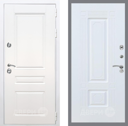 Входная металлическая Дверь Рекс (REX) Премиум-н Силк Сноу FL-2 Силк Сноу в Зарайске