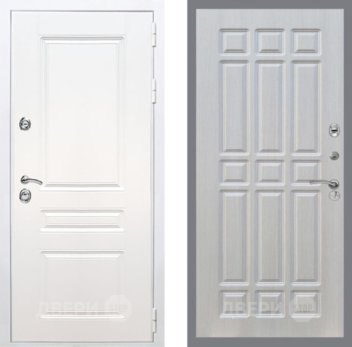 Входная металлическая Дверь Рекс (REX) Премиум-н Силк Сноу FL-33 Лиственница беж в Зарайске