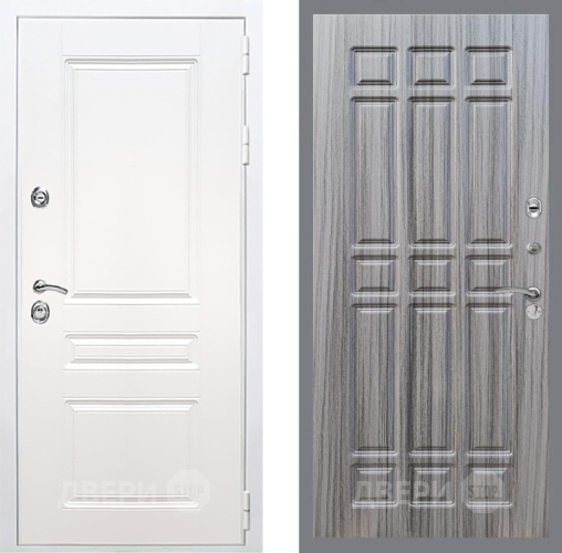 Входная металлическая Дверь Рекс (REX) Премиум-н Силк Сноу FL-33 Сандал грей в Зарайске