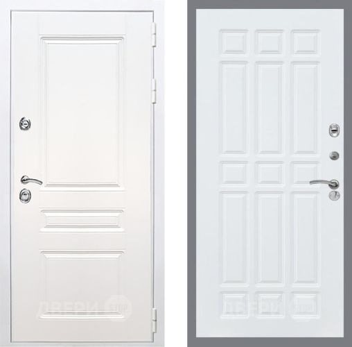 Входная металлическая Дверь Рекс (REX) Премиум-н Силк Сноу FL-33 Силк Сноу в Зарайске