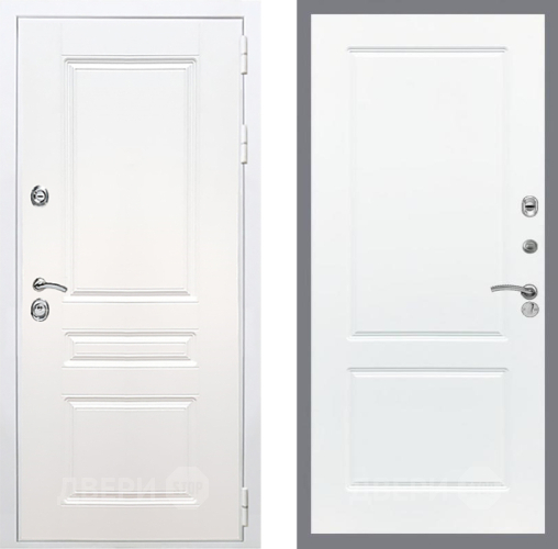 Входная металлическая Дверь Рекс (REX) Премиум-н Силк Сноу FL-117 Силк Сноу в Зарайске