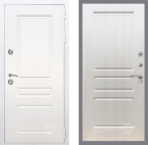 Входная металлическая Дверь Рекс (REX) Премиум-н Силк Сноу FL-243 Лиственница беж в Зарайске