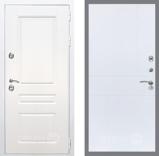 Входная металлическая Дверь Рекс (REX) Премиум-н Силк Сноу FL-290 Силк Сноу в Зарайске