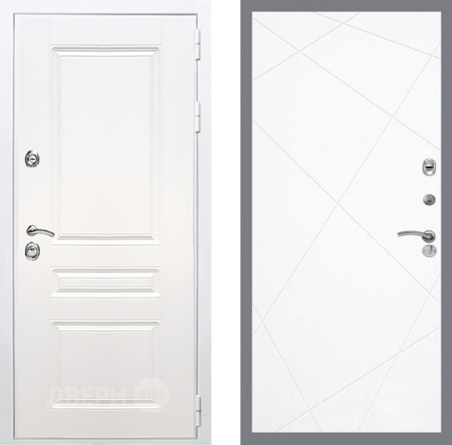 Входная металлическая Дверь Рекс (REX) Премиум-н Силк Сноу FL-291 Силк Сноу в Зарайске