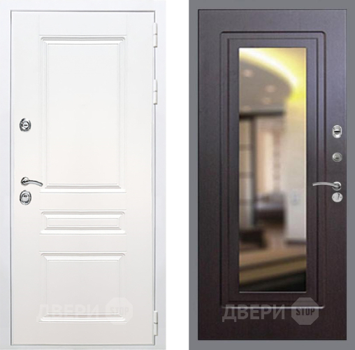 Входная металлическая Дверь Рекс (REX) Премиум-н Силк Сноу FLZ-120 Венге в Зарайске