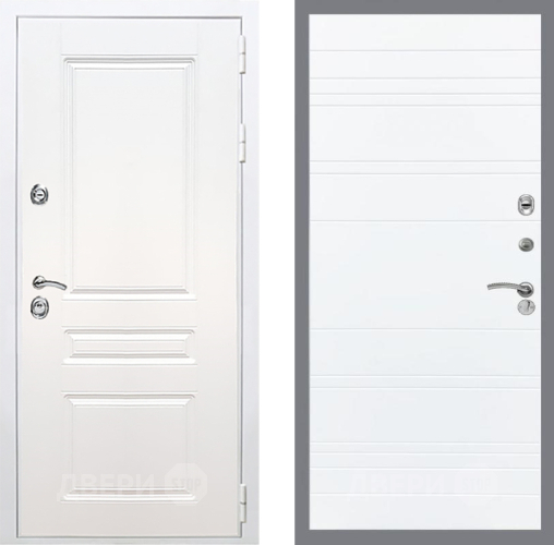 Входная металлическая Дверь Рекс (REX) Премиум-н Силк Сноу Line Силк Сноу в Зарайске