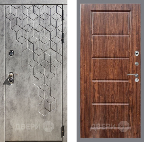 Входная металлическая Дверь Рекс (REX) 23 FL-39 орех тисненый в Зарайске