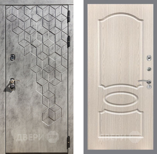 Входная металлическая Дверь Рекс (REX) 23 FL-128 Беленый дуб в Зарайске