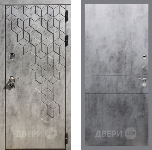 Входная металлическая Дверь Рекс (REX) 23 FL-290 Бетон темный в Зарайске