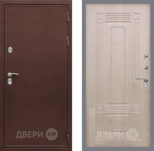 Входная металлическая Дверь Рекс (REX) 5 металл 3 мм FL-2 Беленый дуб в Зарайске