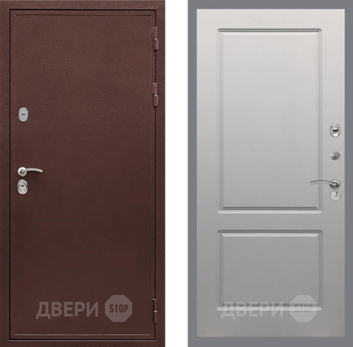 Входная металлическая Дверь Рекс (REX) 5 металл 3 мм FL-117 Грей софт в Зарайске