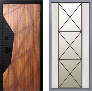 Дверь Заводские двери Морра Зеркало Перфекто Структурное дерево 960х2050 мм