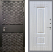 Дверь Рекс (REX) 15 Черный Кварц FL-2 Сандал белый