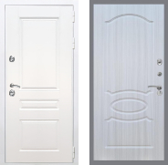 Дверь Рекс (REX) Премиум-н Силк Сноу FL-128 Сандал белый 860х2050 мм